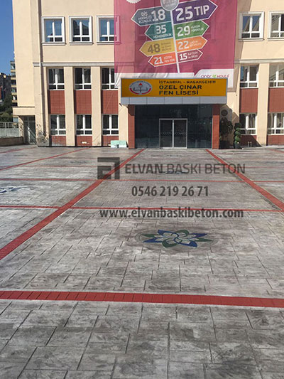 İstanbul Başakşehir Özel Çınar Fen Lisesi Baskı Beton Sonrası