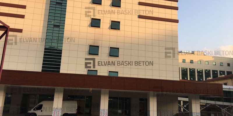 Yeni Yapılan İzmit Hastanesi Baskı Beton Uygulaması